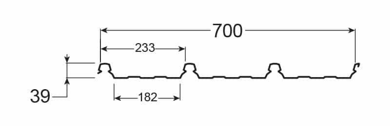 ลอนKL700เมทัลชีท
